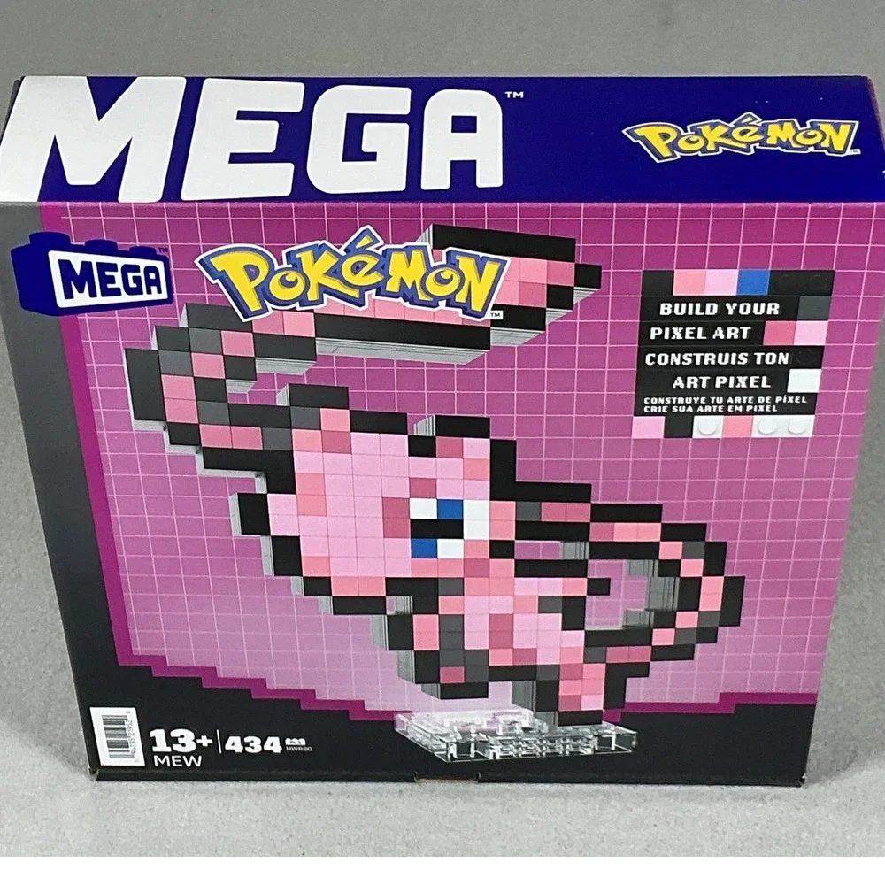 MEGA Pokémon Mew Pixel Art Building Set 434 Pieces HWR80 New 13+